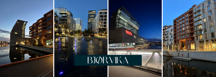 Four different Spots in Bjørvika