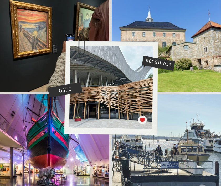 Four pictures or main Oslo-Pass Attractions where Keyguides loves to guide.