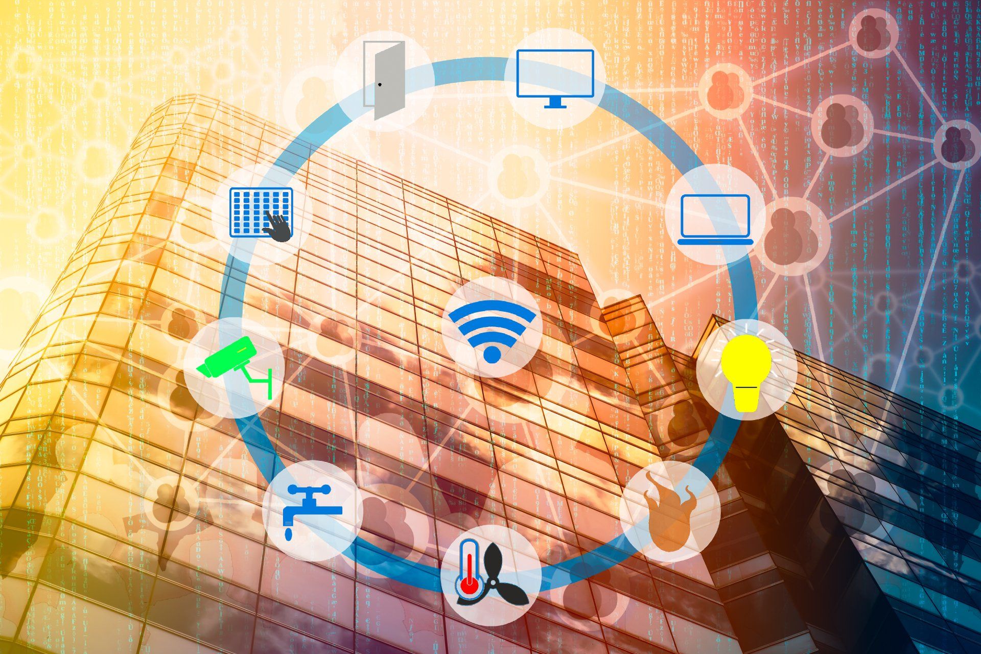 Smart building network infrastructure supporting PoE, Wi-Fi, IoT and security systems