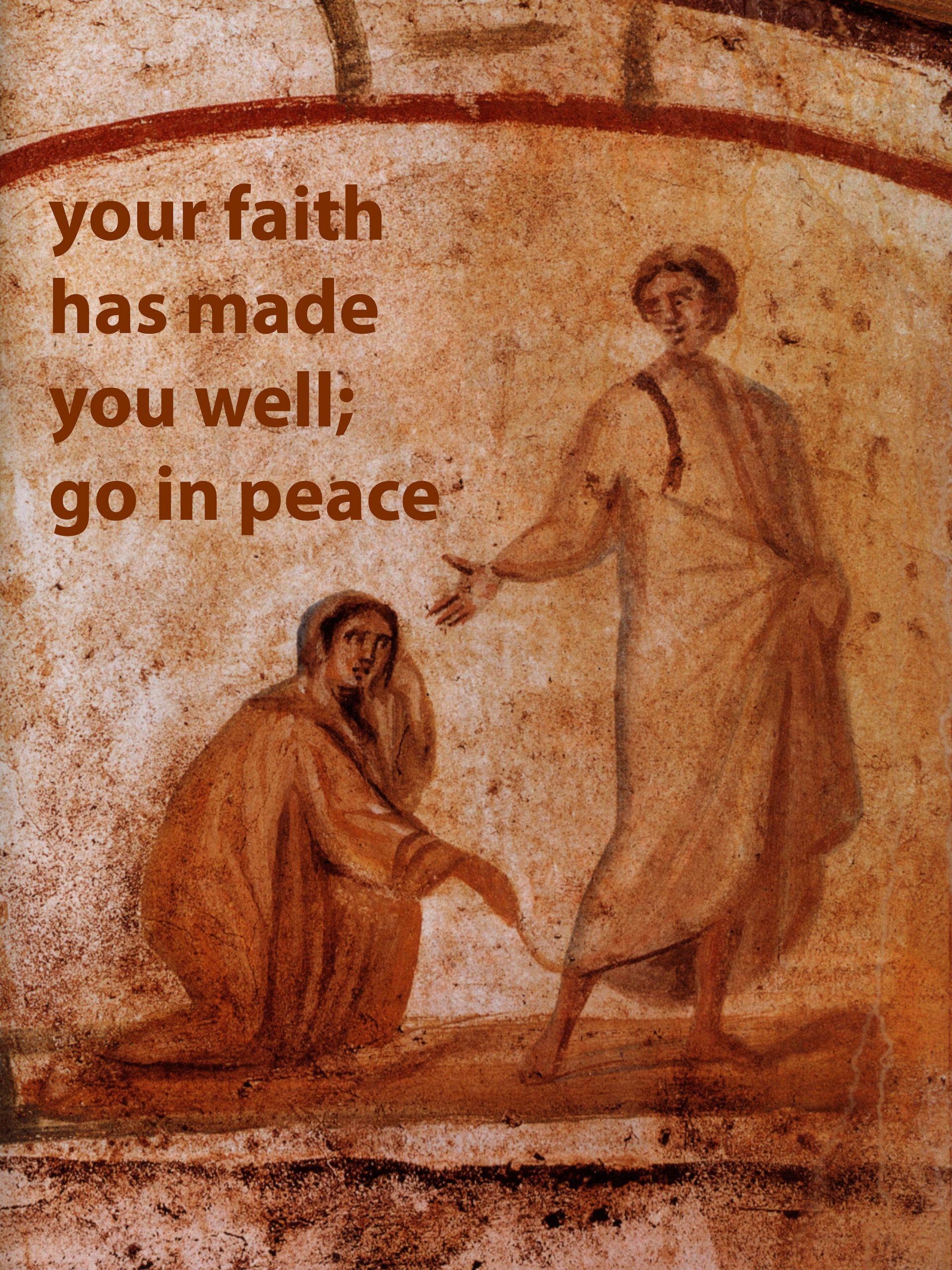 Healing of woman with bleeding by Jesus