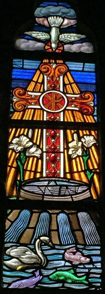 Baptism of Christ Window From Veurne Cathedral Belgium