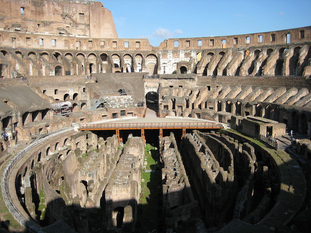 The Colosseum in Rome where Christians were fed to wild beasts