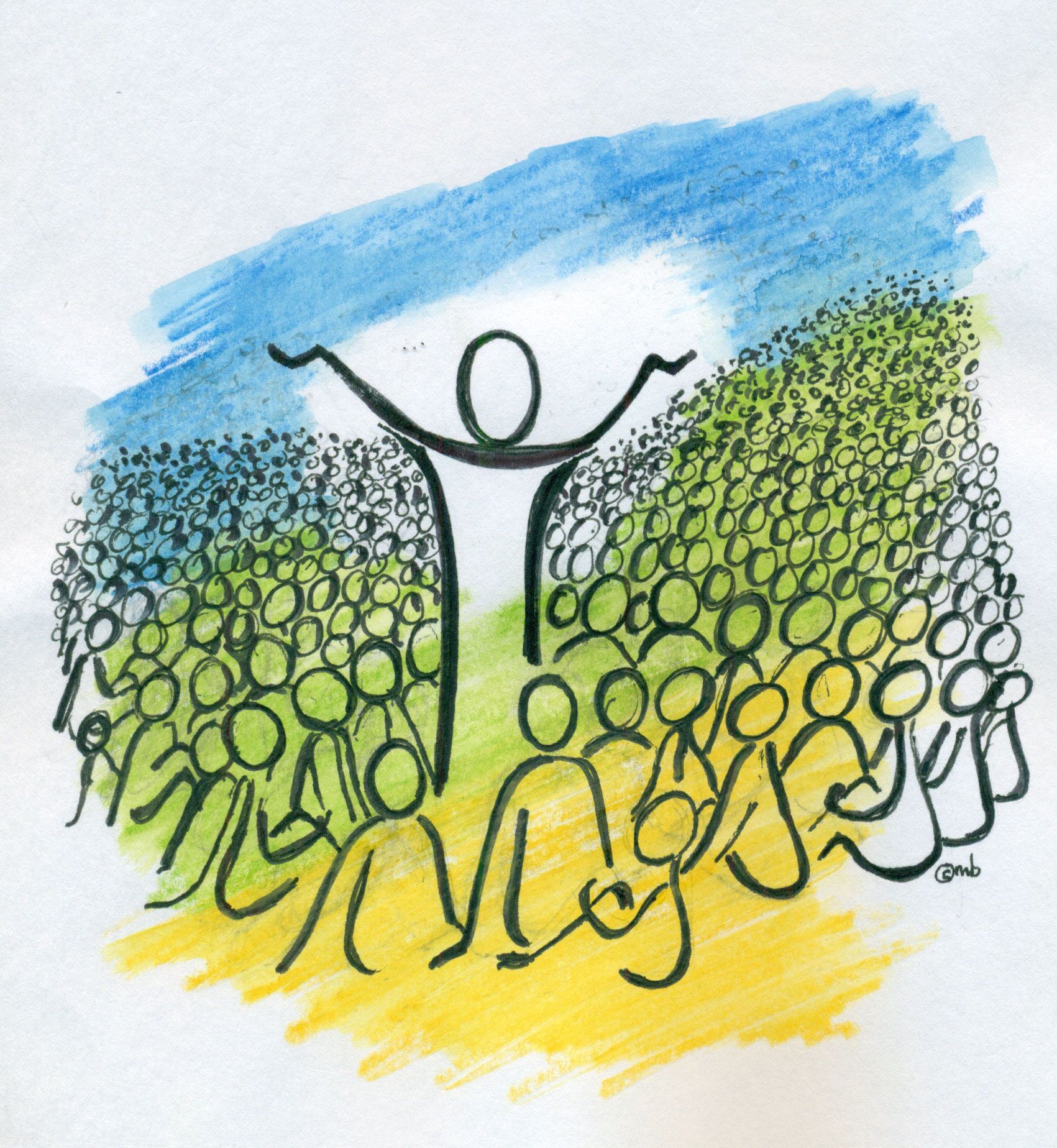 Jesus feeds the people