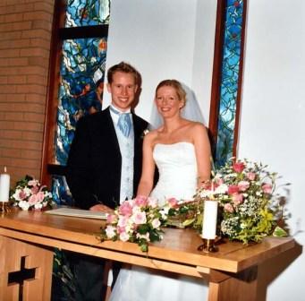 Helen and Richard married at St Mark's