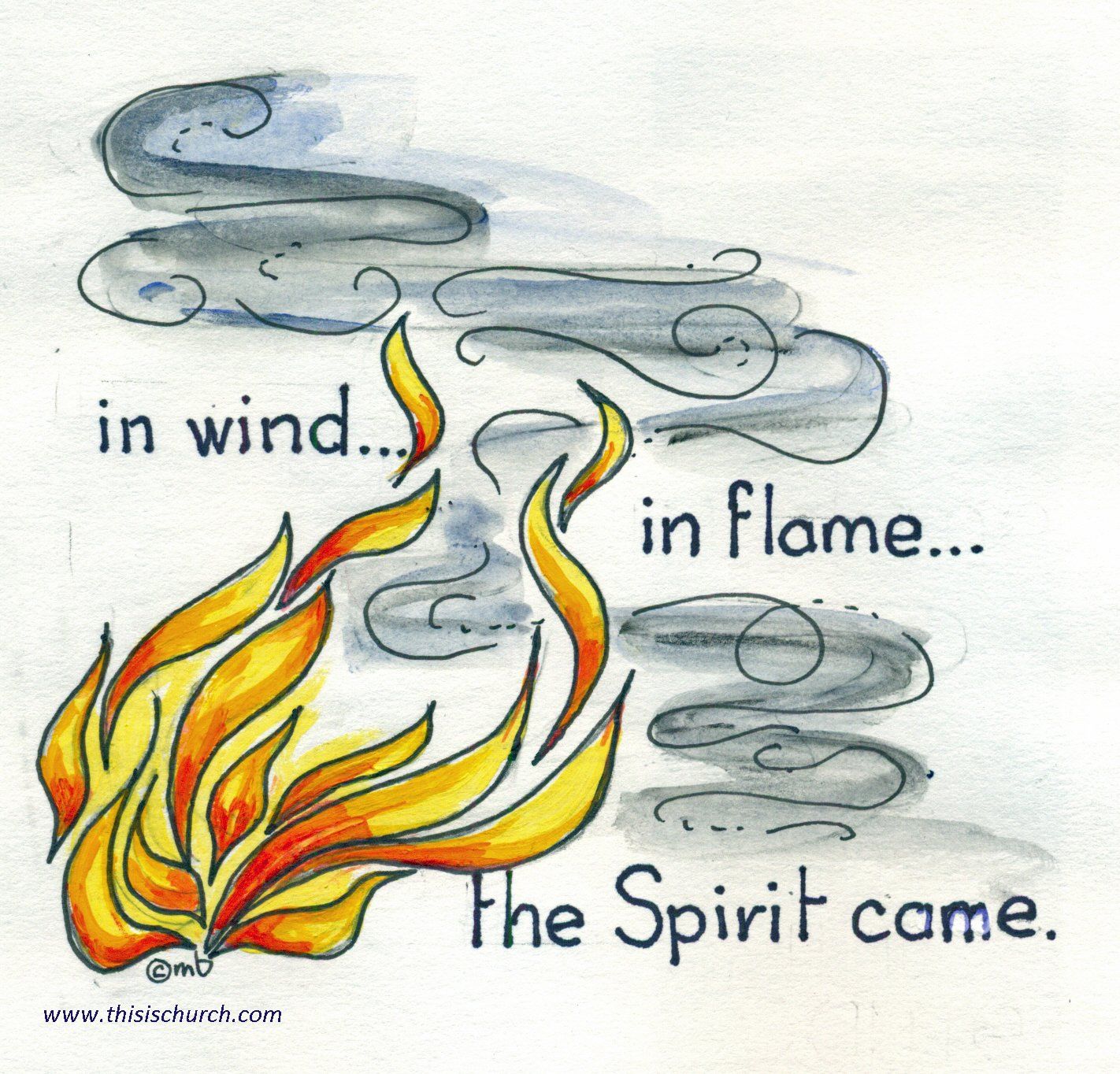 Fire and wind of Pentecost