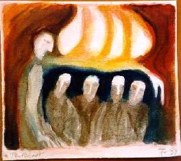 The disciples at Pentecost