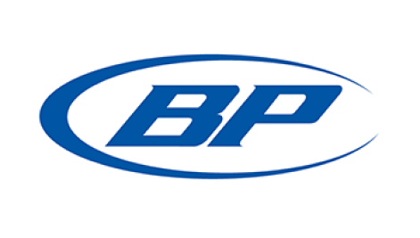 Un logo bp bleu et blanc sur fond blanc.