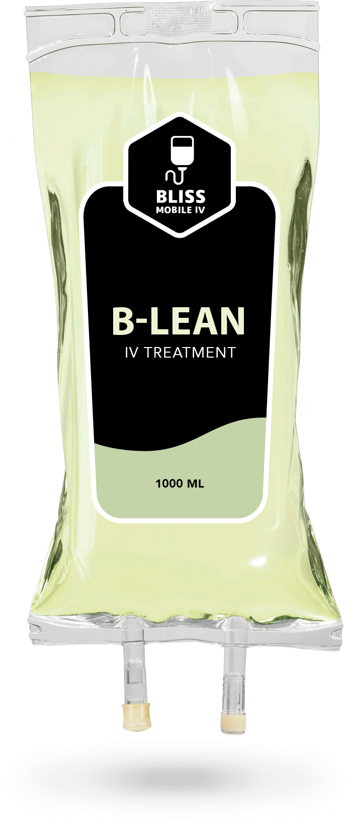 A bag of b-lean iv treatment on a white background.