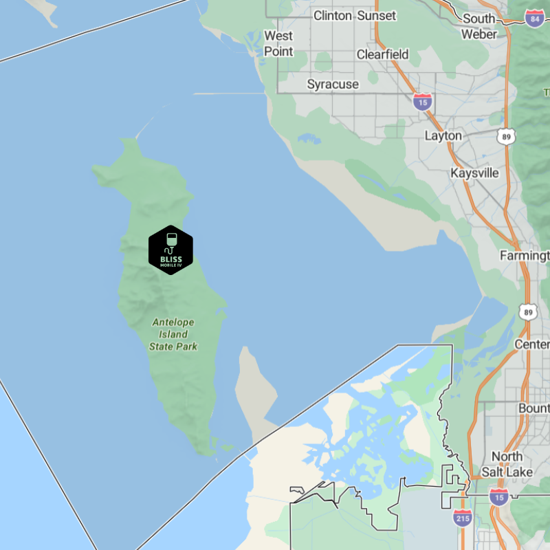 A map showing a small island in the middle of the ocean