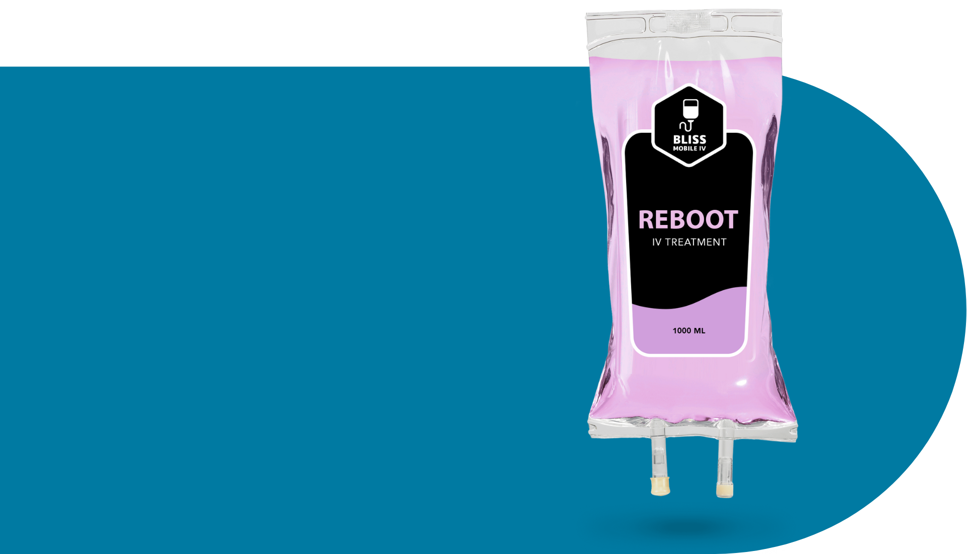 A bag of reboot wipes is sitting on a blue surface.
