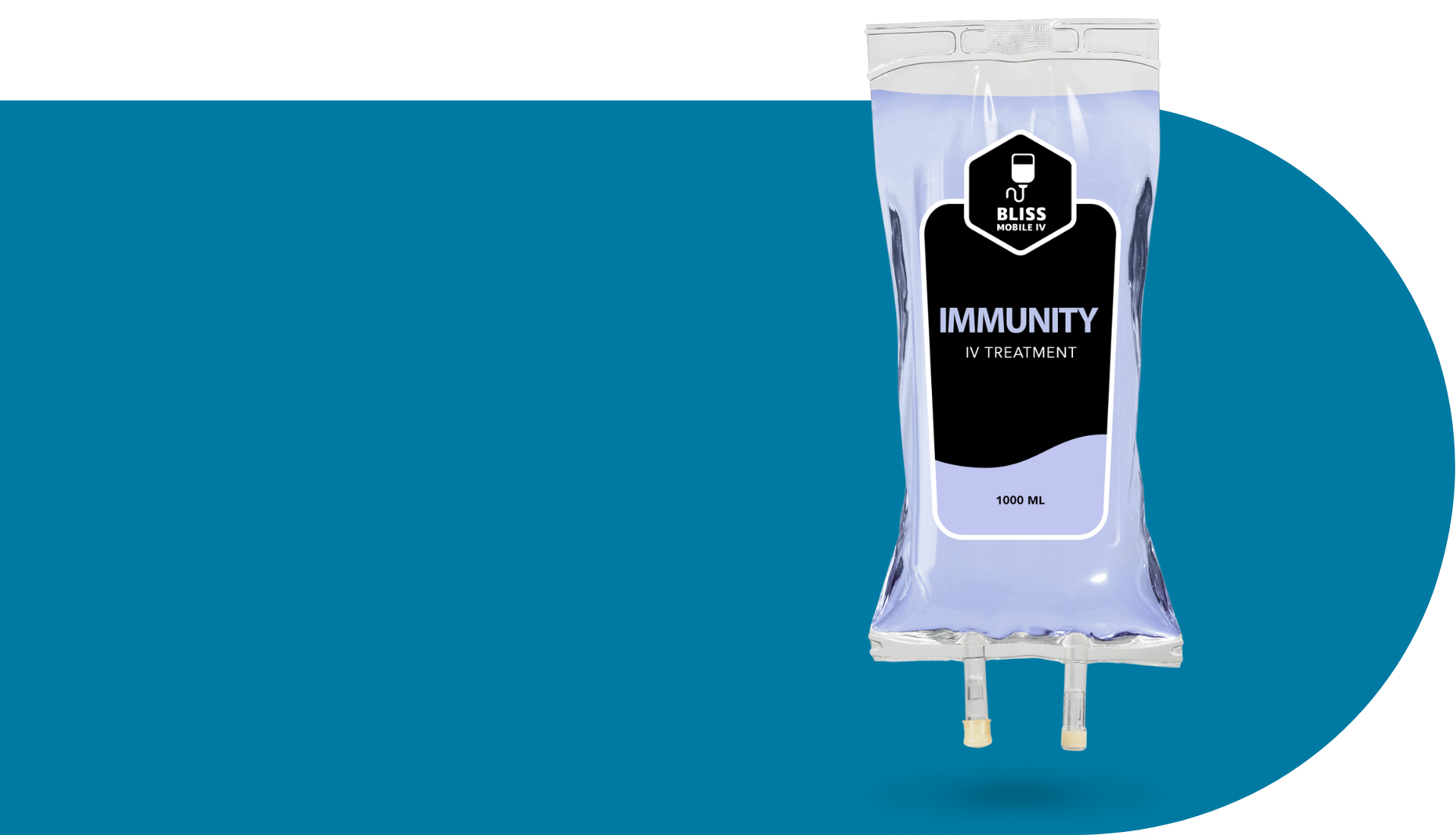 A bag of immunity wipes is sitting on a blue surface.