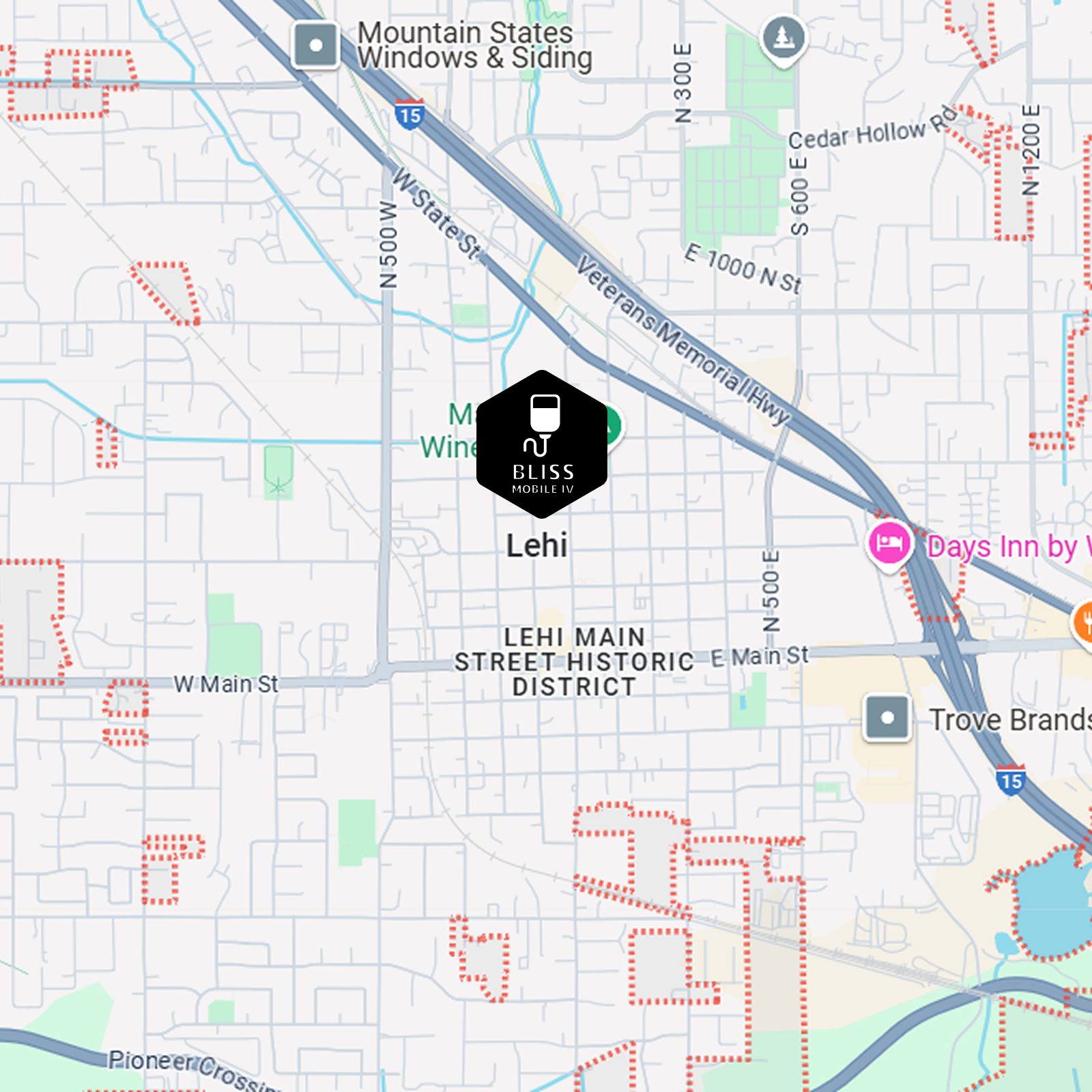 A map showing the location of salt lake city