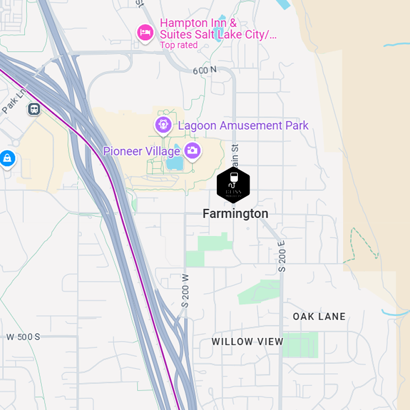 A map showing the location of salt lake city