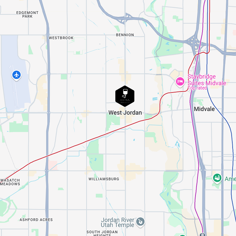 A map showing the location of salt lake city