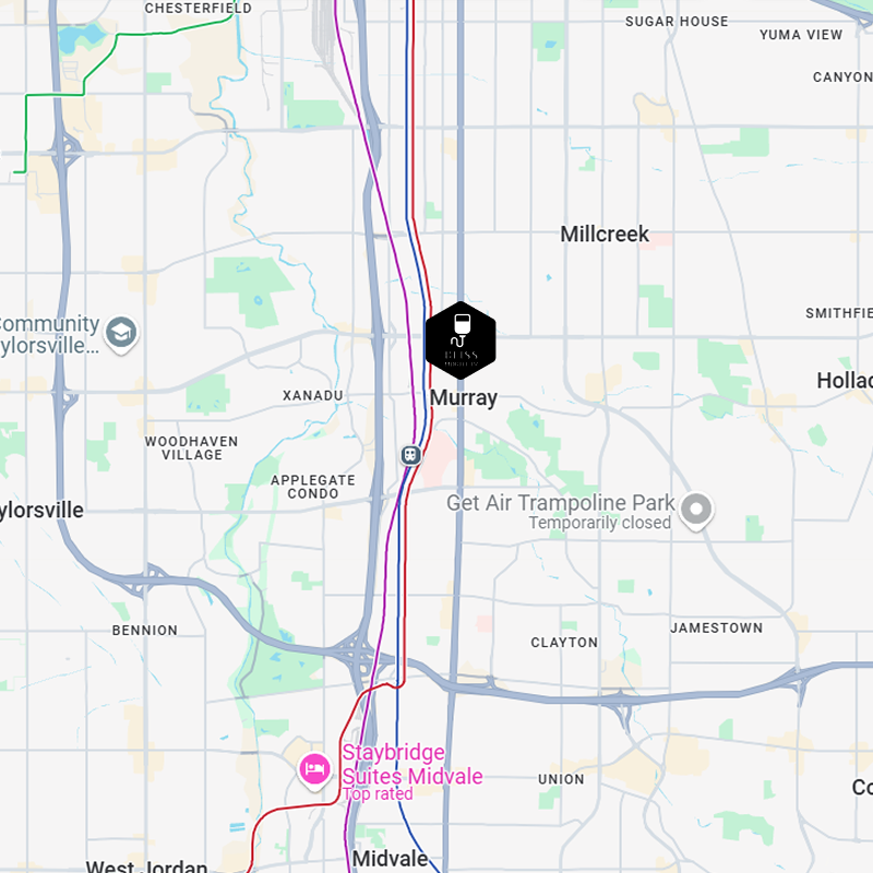 A map showing the location of salt lake city