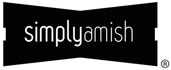 A black and white logo for simplyamish with a bow tie.