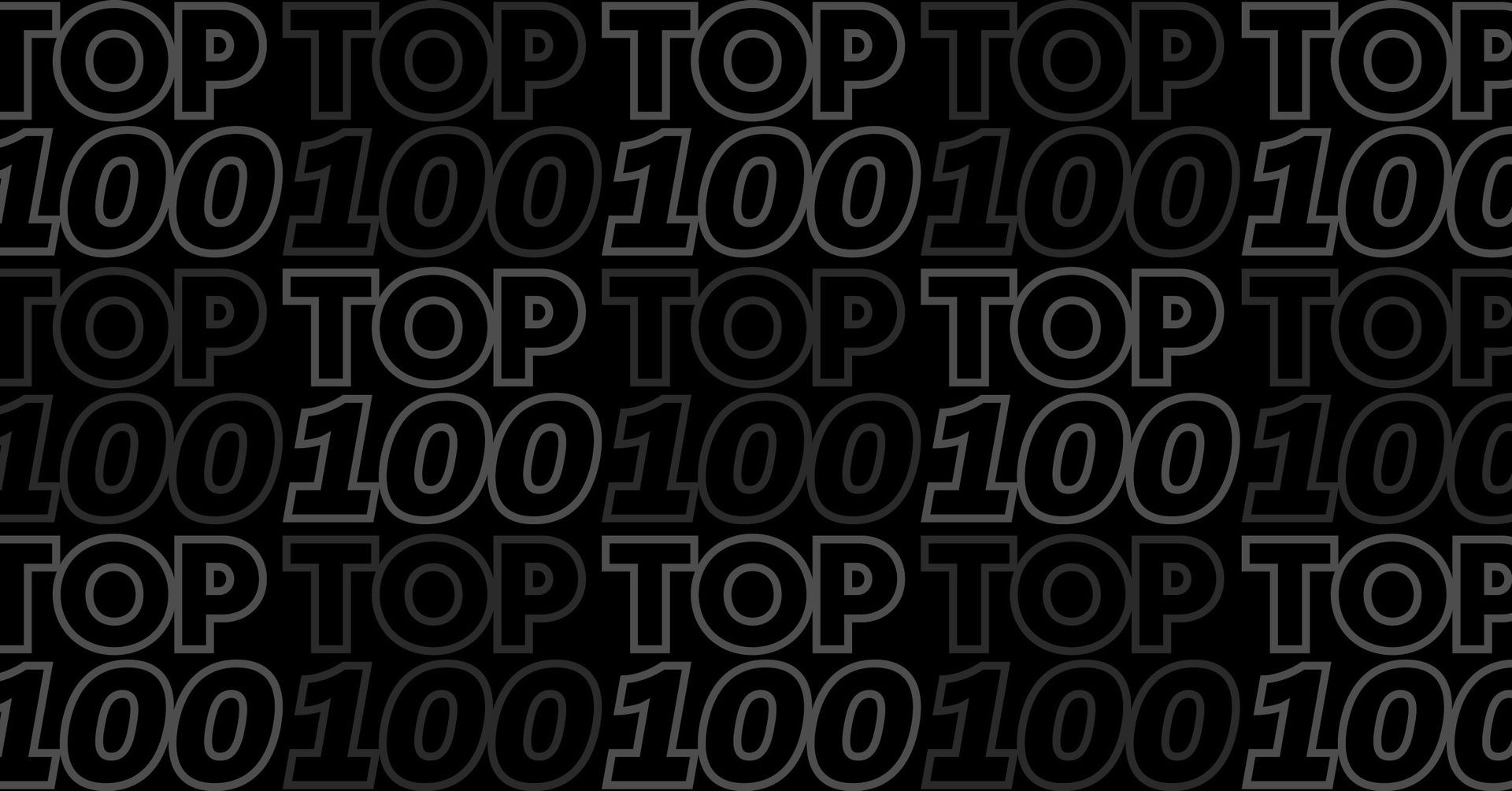 Top 100 coming soon is written in white on a black background