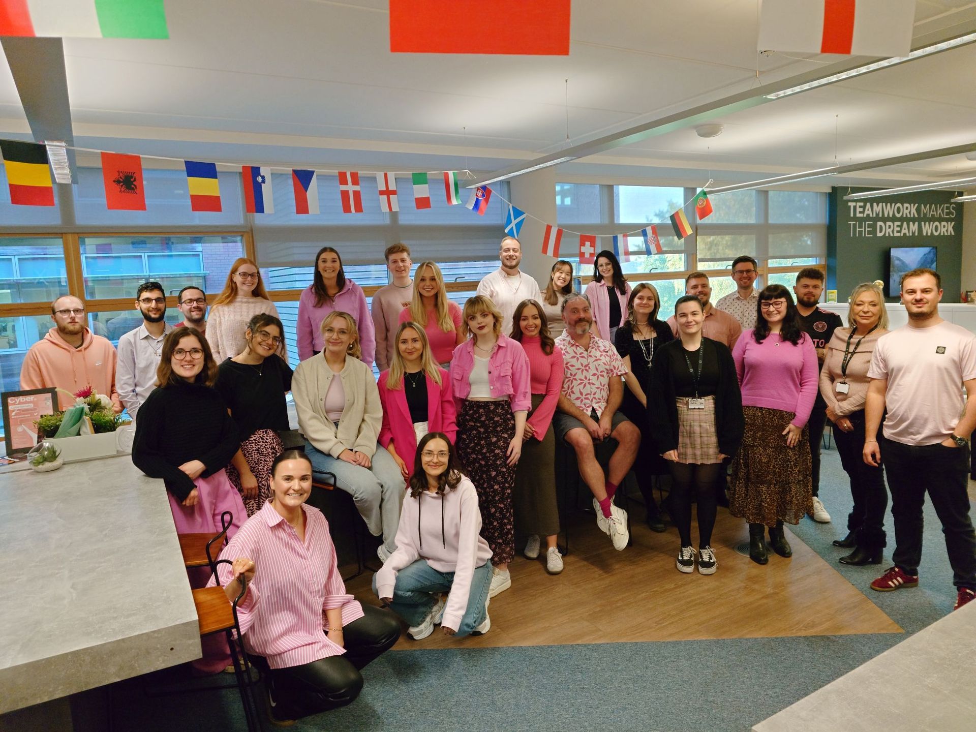 Breast Cancer awareness team photo