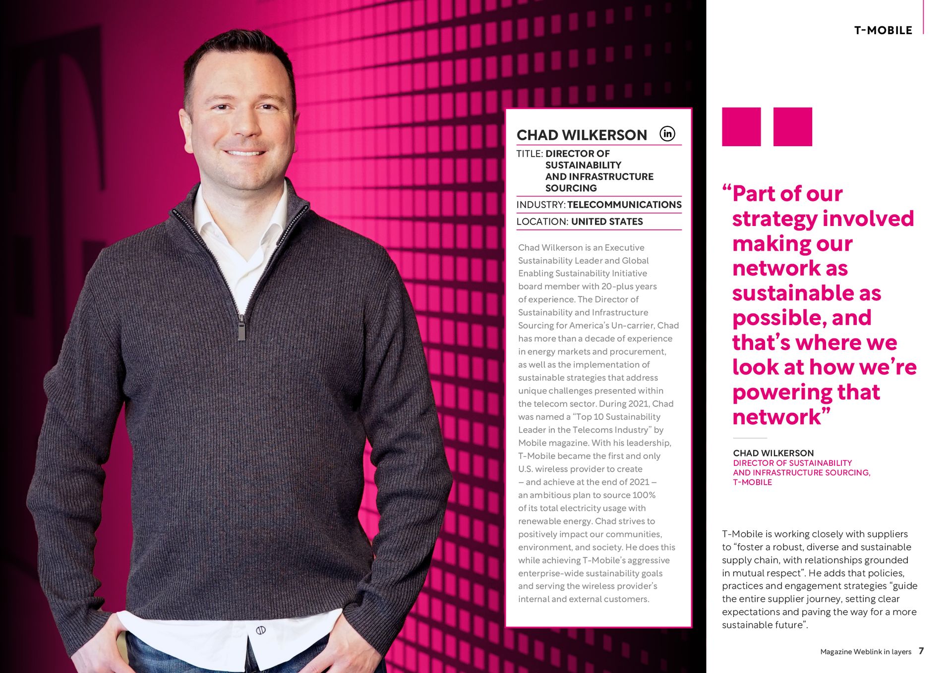 Chad Wilkerson at T-Mobile features in BizClik's Digital Report