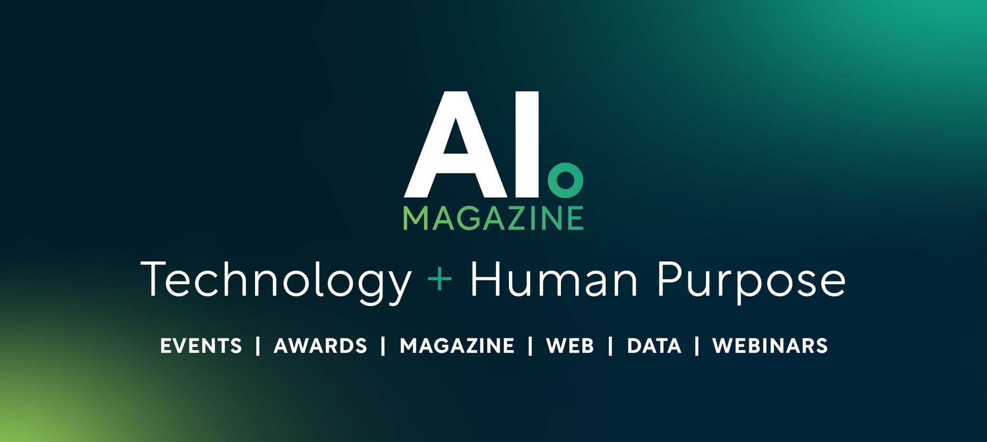 AI.LIVE The London Summit & Awards, October 21-22, 2026, Olympia London. Green and white event graphic.