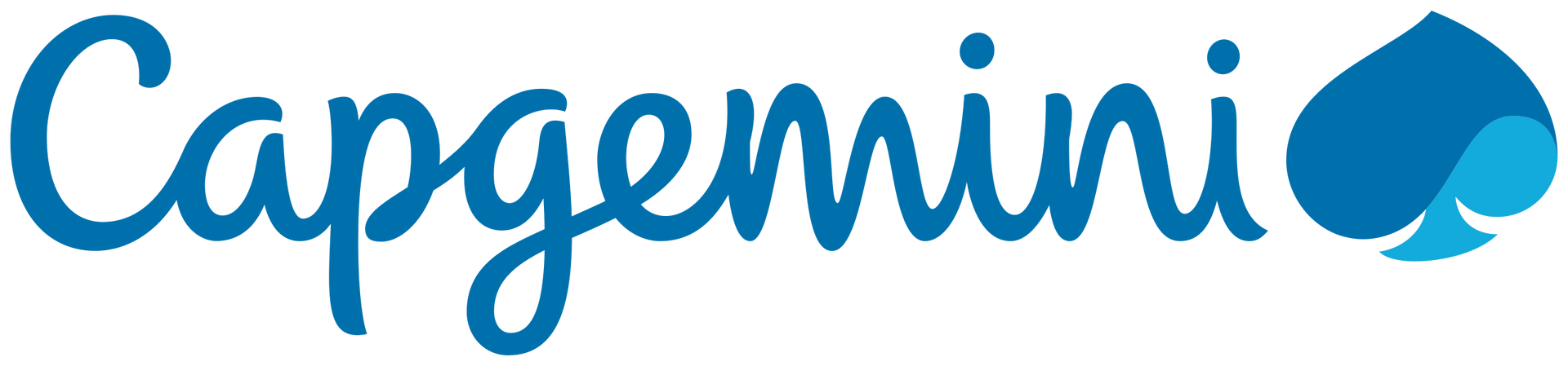 The word capgemini is written in blue on a white background.