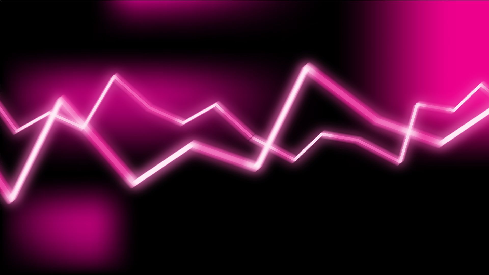 A pink lightning bolt on a black background