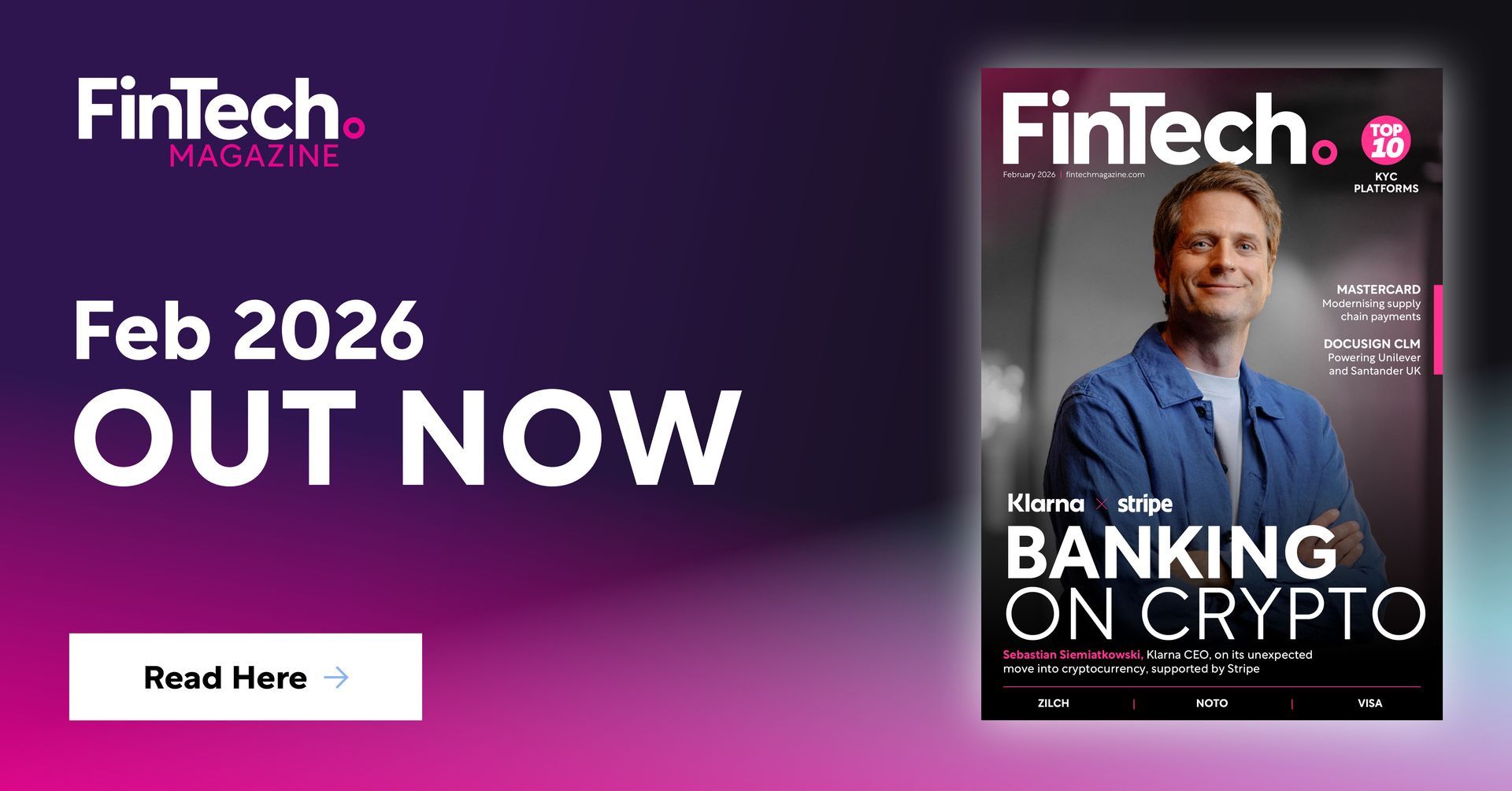 FinTech Magazine cover: 