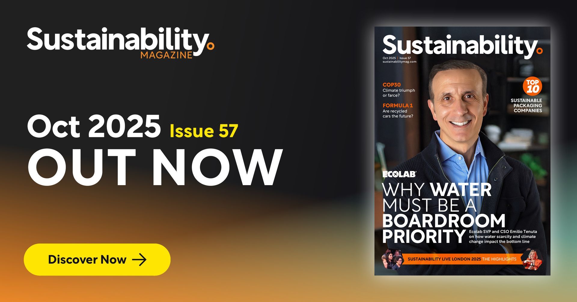 Sustainability Magazine cover: 