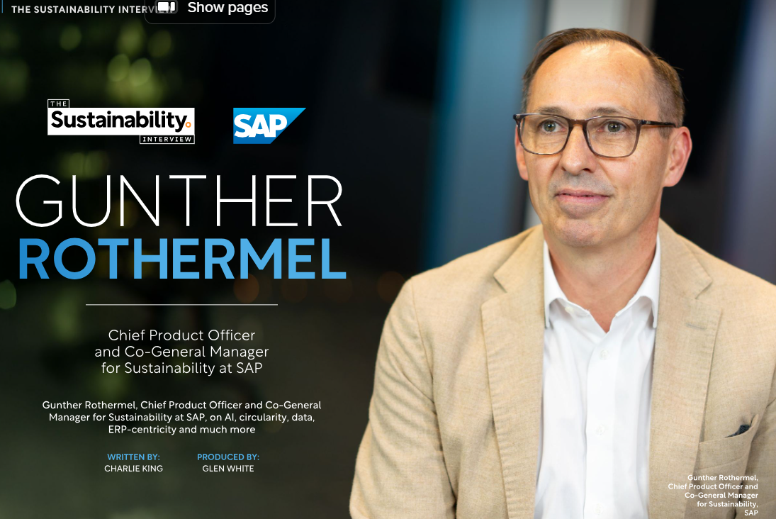 Gunther Rothermel, Chief Product Officer, stands in front of a blurred background, wearing a light jacket.