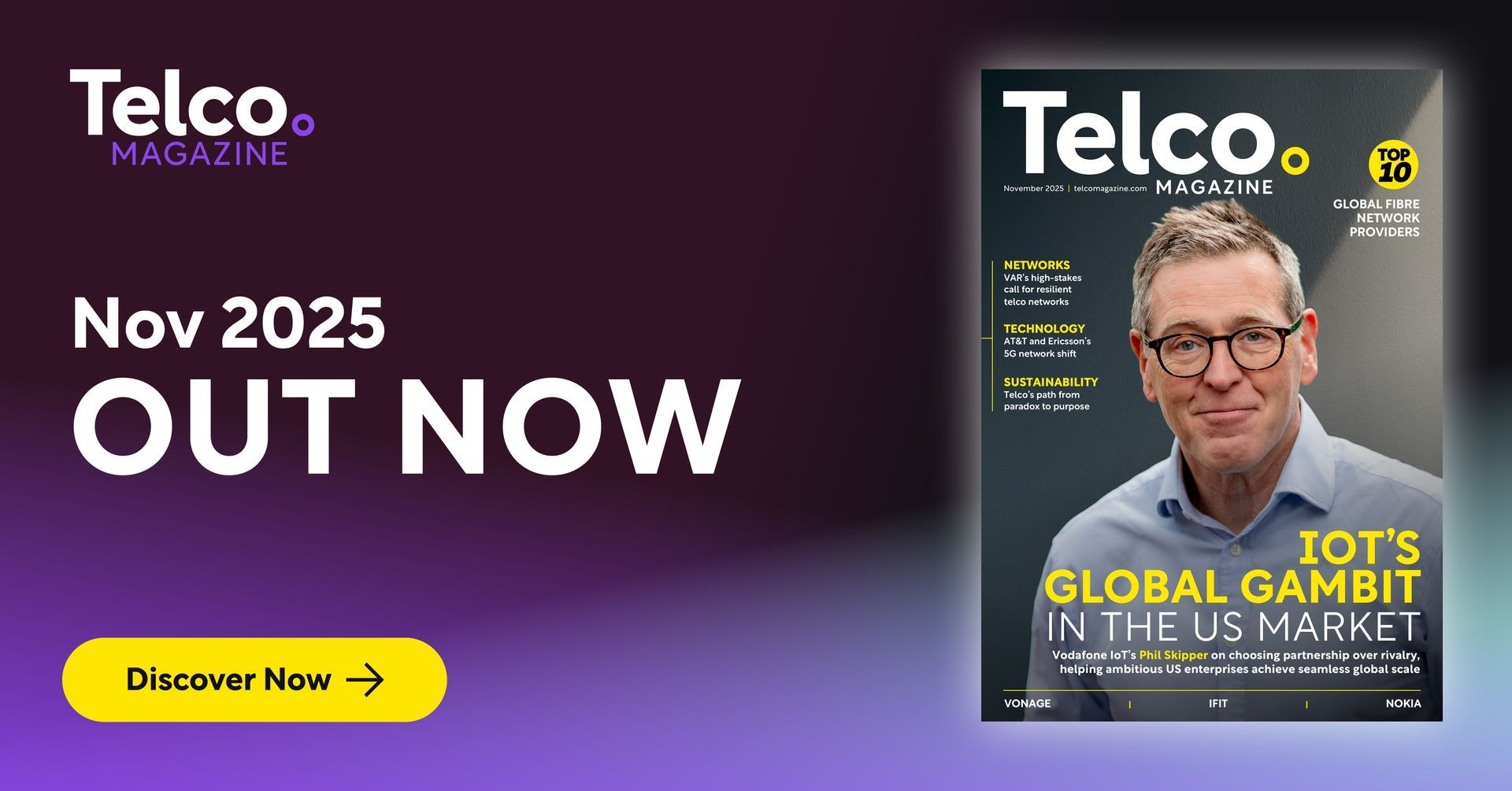 Telco Magazine cover: 