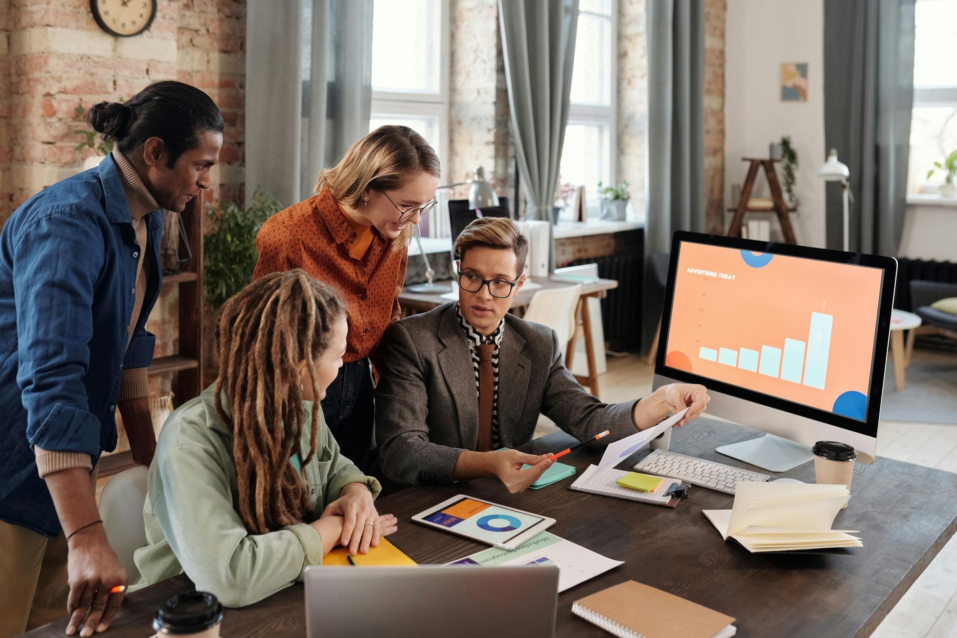 Teamwork on a PR agency project