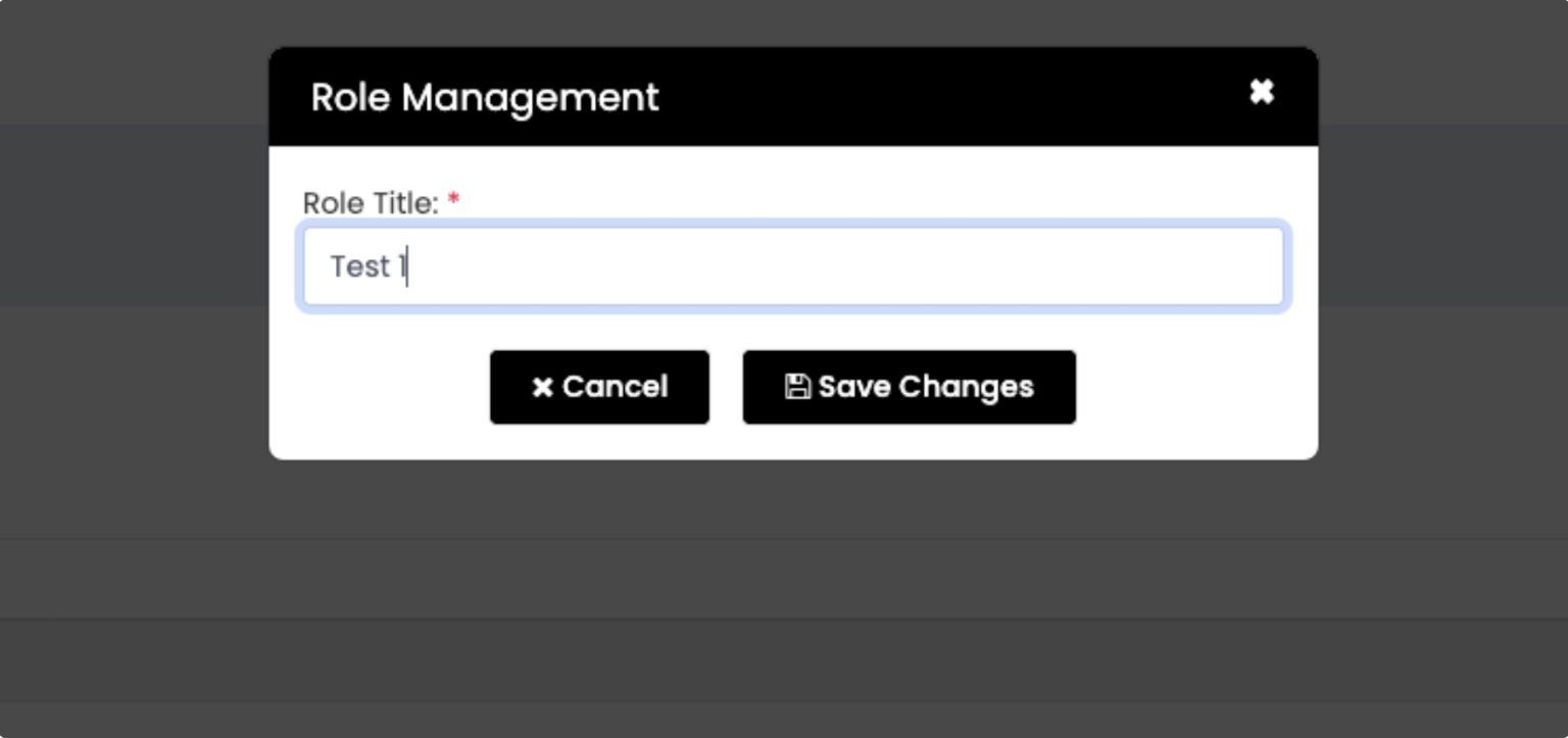 A screenshot of a role management window