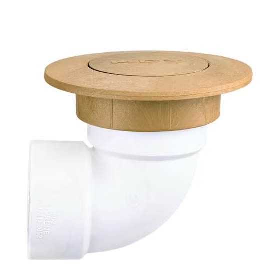 A white pipe with a wooden cap on top of it