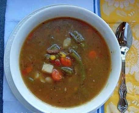 Homemade and good for ya, this vegetable soup is comfort eating, recipe at Bay Favors Food Blog