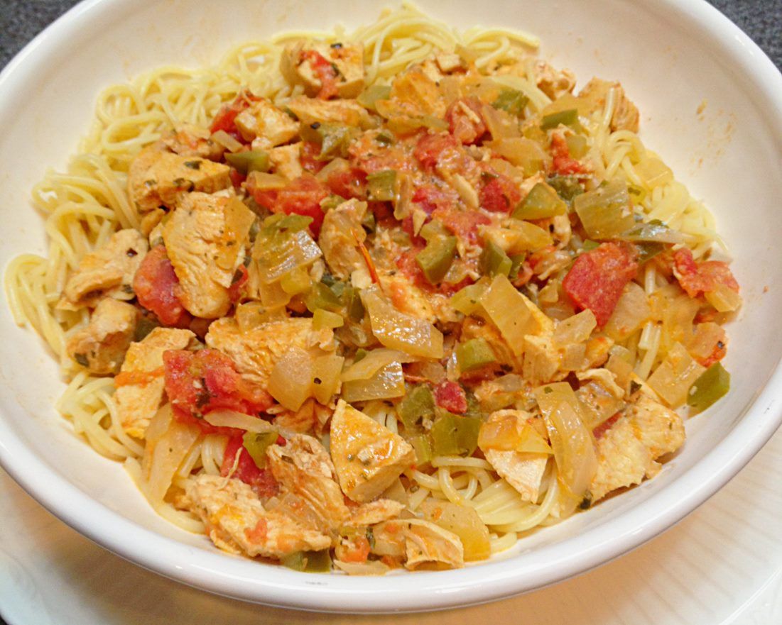 Creole Chicken Spaghetti recipe at Bay Favors Food Blog