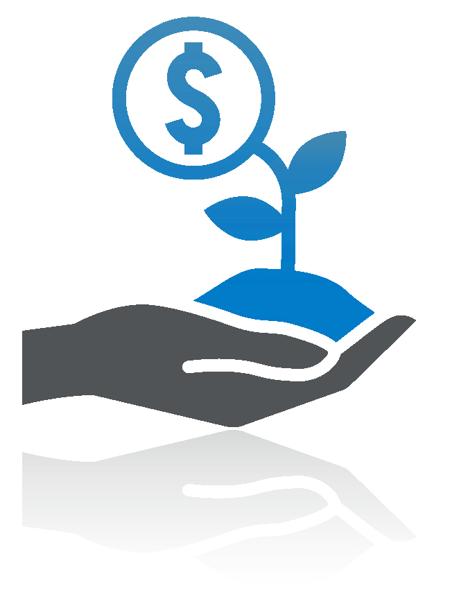 Plant in hand icon