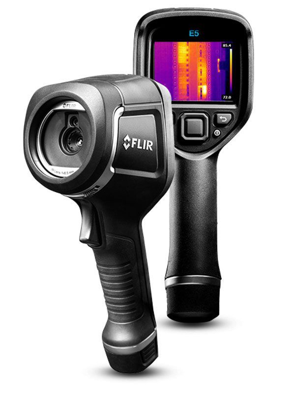 A thermal camera is shown on a white background.