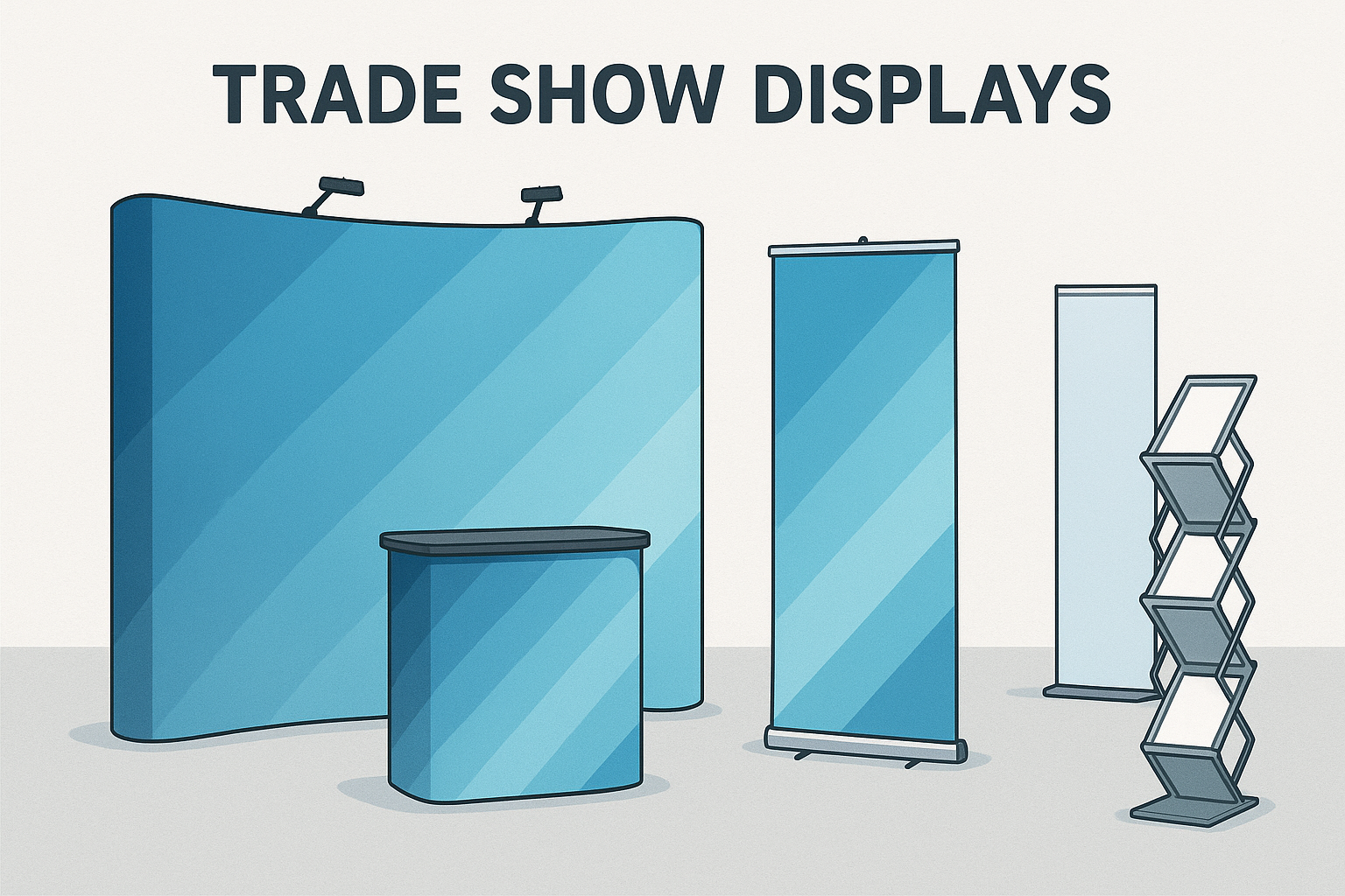 Custom trade show display with vibrant graphics and modular design by Carolina Signs & Wonders in Duncan, SC.