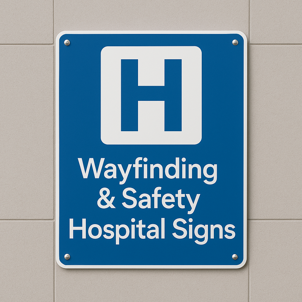 Durable and clear coronavirus safety and wayfinding hospital signs by Carolina Signs & Wonders in Duncan, SC promoting health protocols.