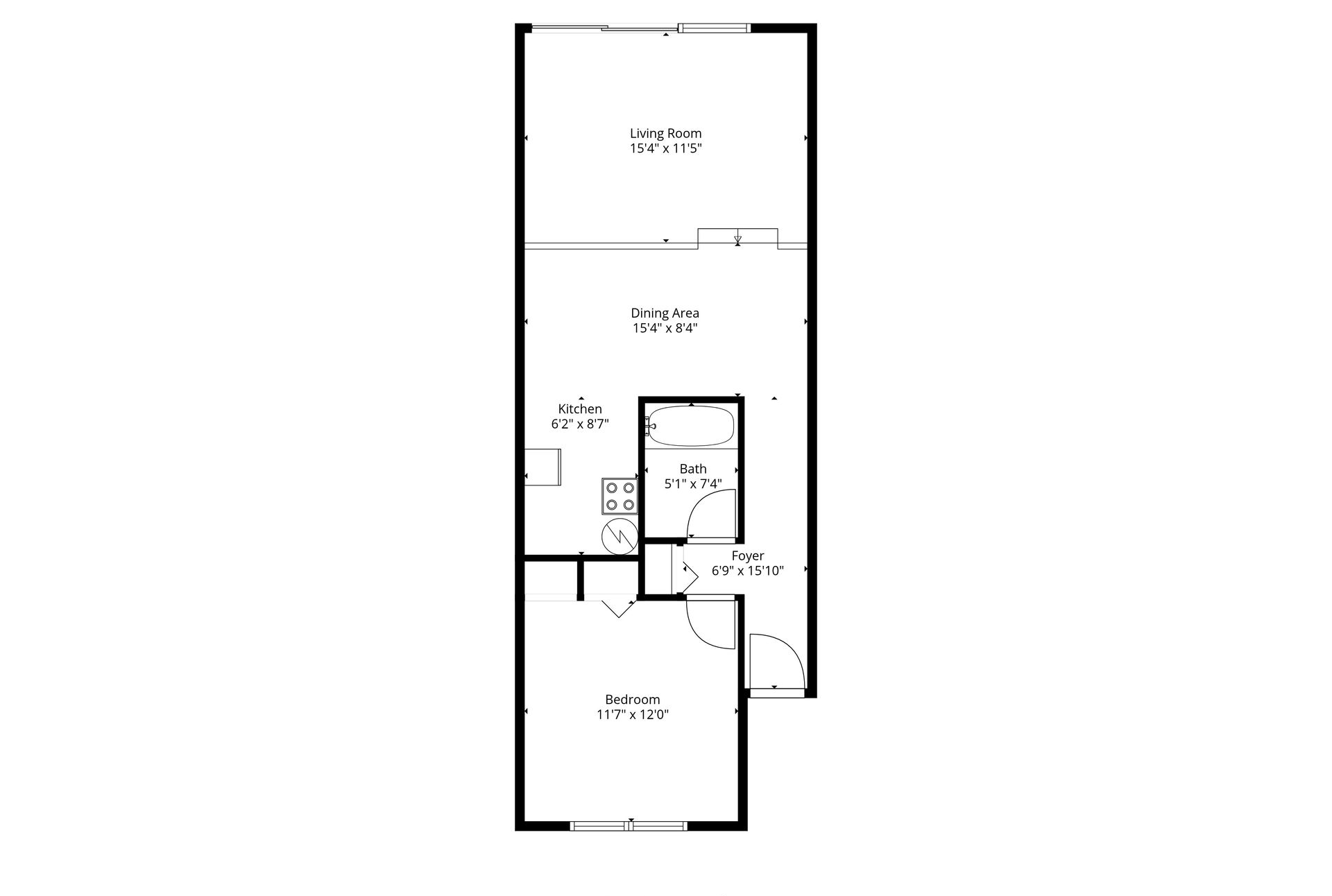 Floor Plan: One Bedroom