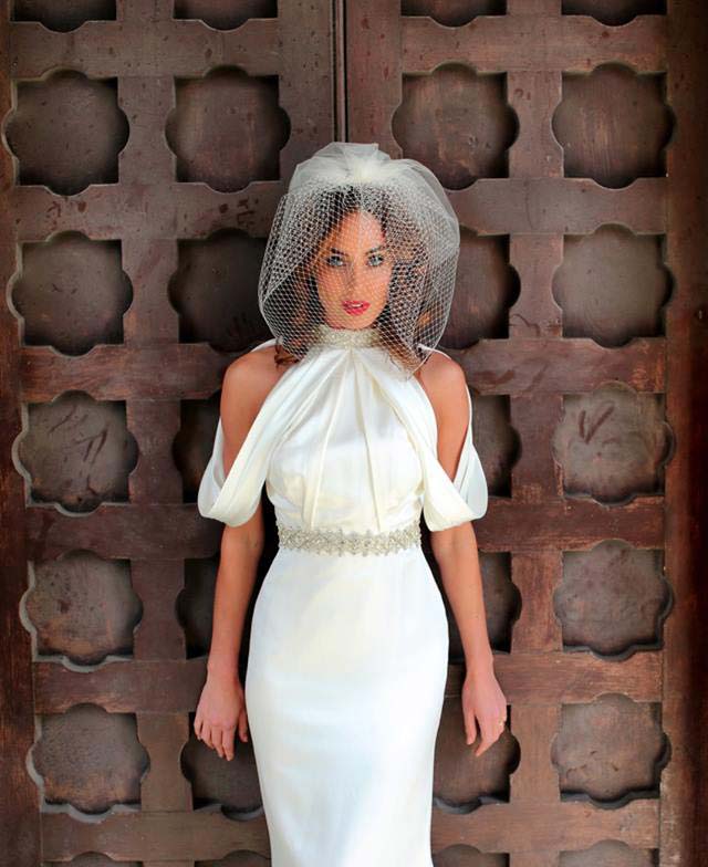 Happy bride posing for camera