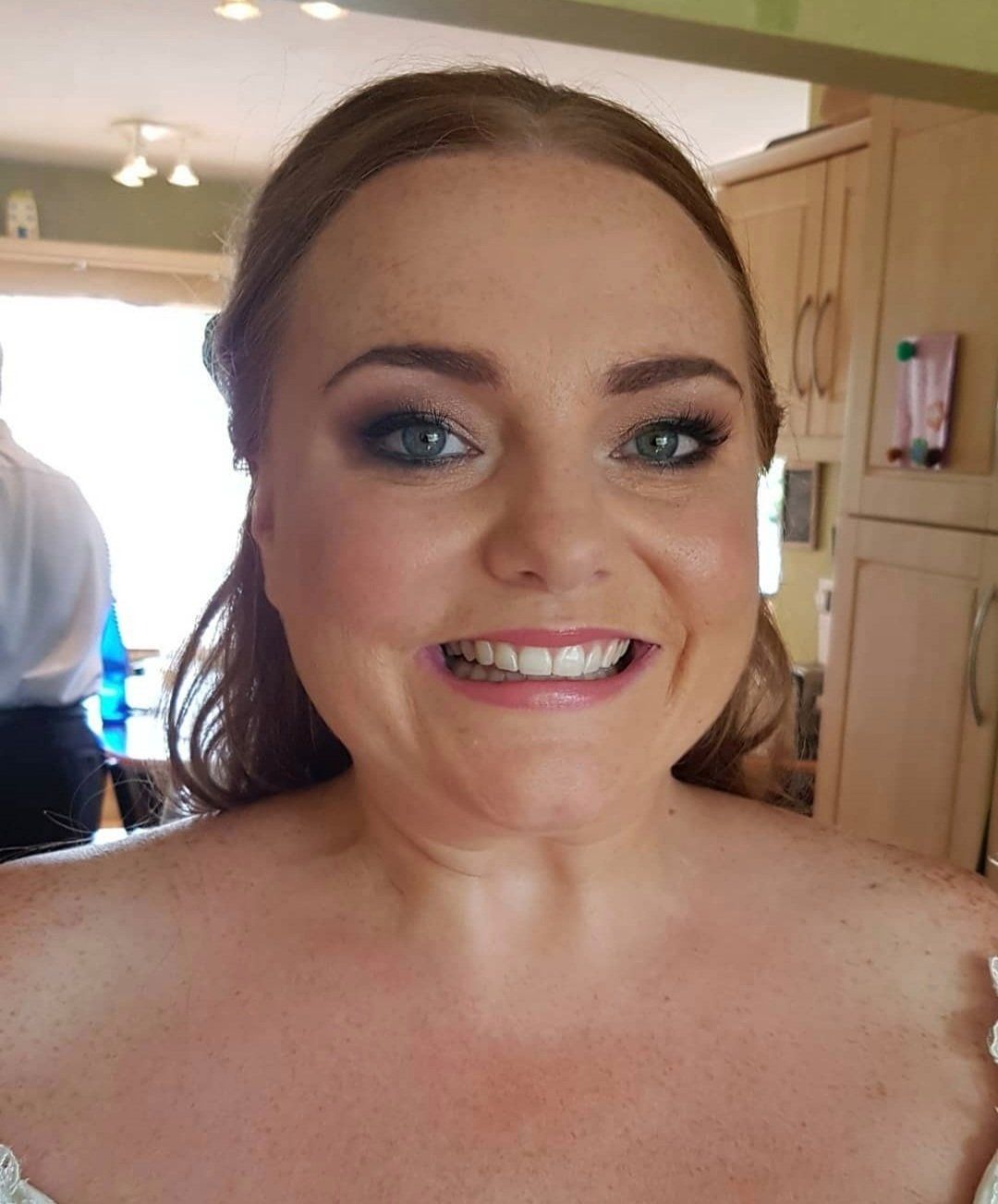 Bride smiling