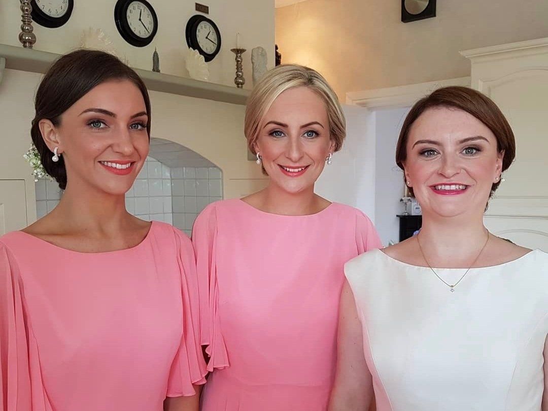 Bride with bridesmaids