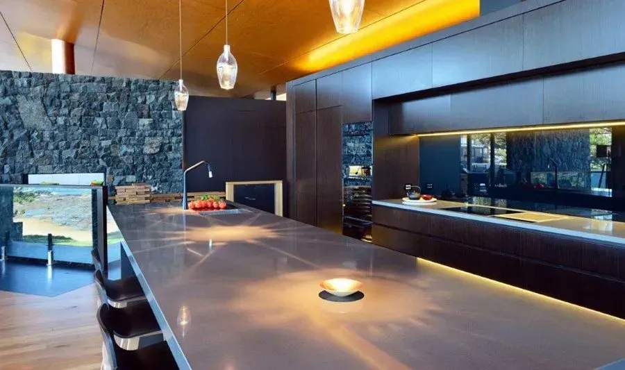 Grey Granite Countertop With Light — Wollongong, NSW — Superior Stone