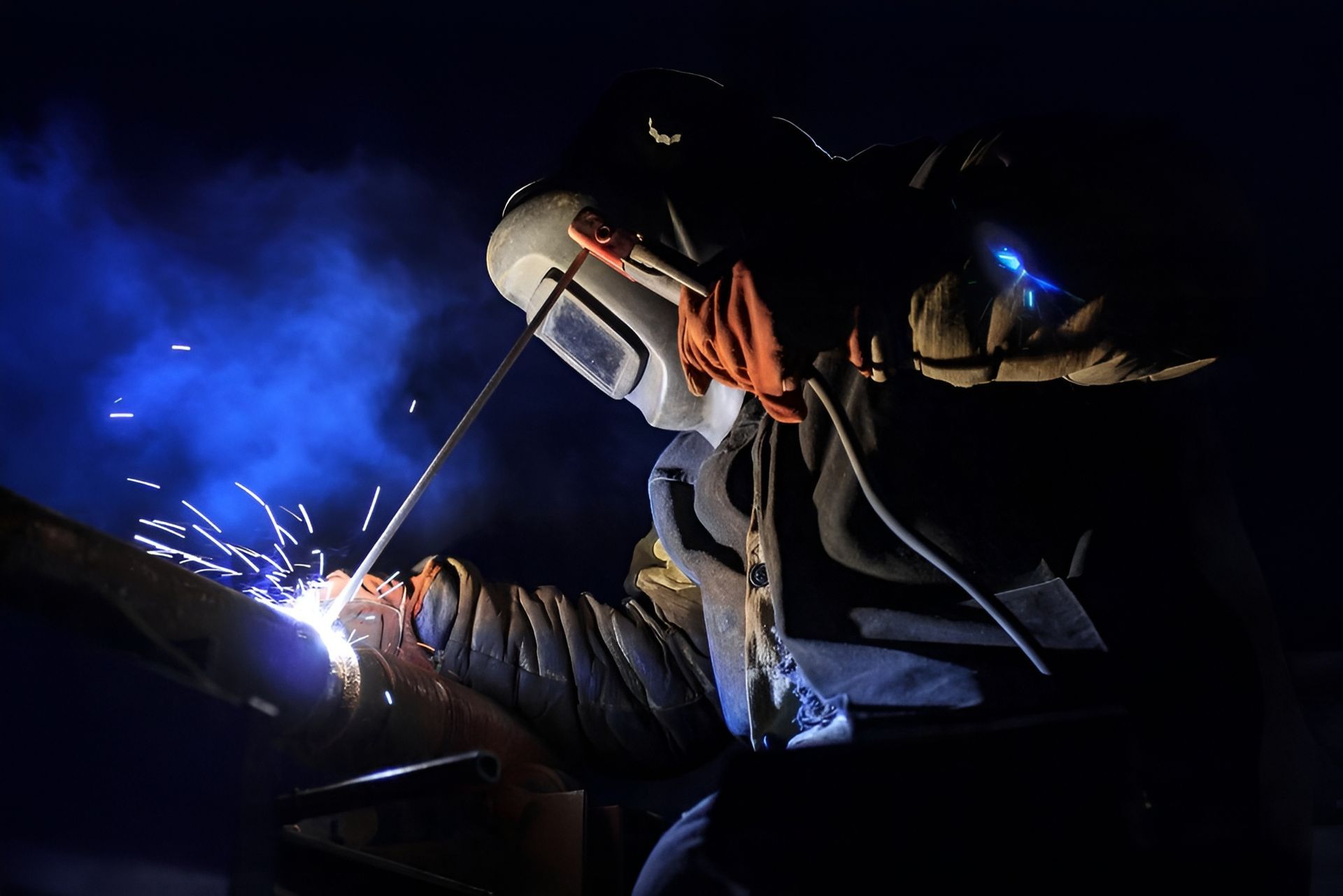 Welder in Protective Gear — LM Engineering In Atherton Tablelands, QLD