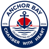 Anchor Bay Chamber logo with an anchor, red sun, and text 