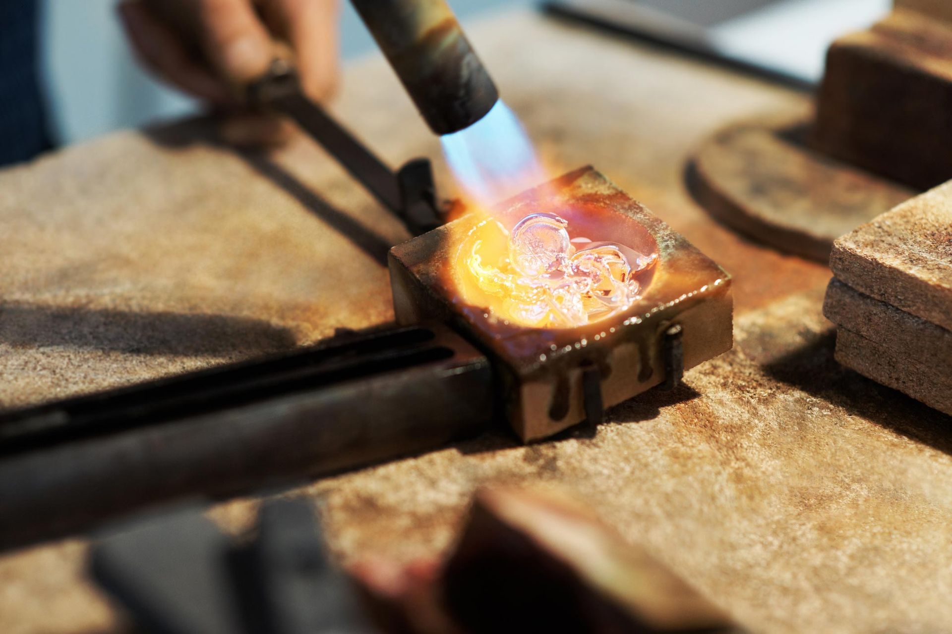 Melting with a blowtorch | Toowoomba, QLD | Aztec Jewellers & Valuation Services