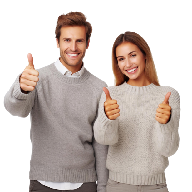 Happy secured people