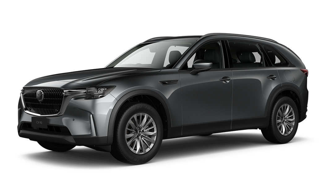 A Grey mazda cx 9 is shown on a white background.