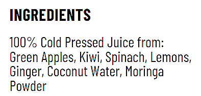 Two small green juice bottles surrounded by kiwi, apple, and lemon slices.